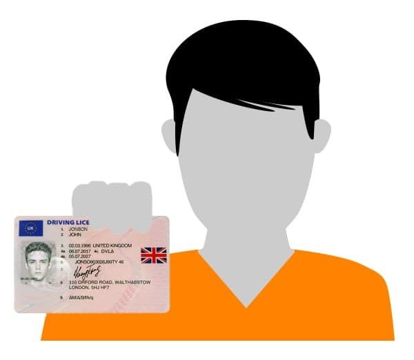 Selfie with the printed document held next to the face
